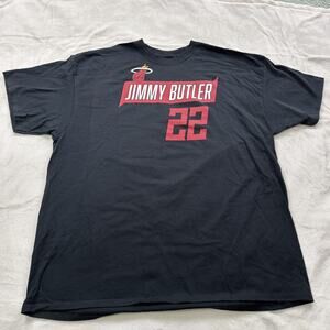 Miami Heat Graphic T Shirt #22 Jimmy Butler Mens Size 2XL Black NBA Fanatics NEW